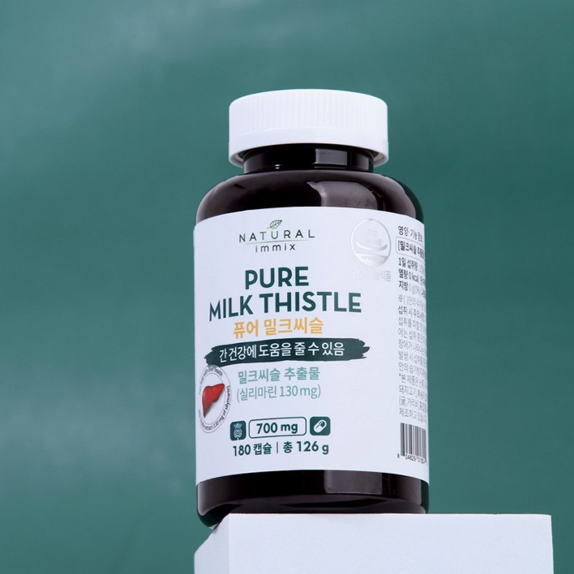 퓨어 밀크씨슬 영양제 700mg x 180캡슐 (6개월분) 간 실리마린