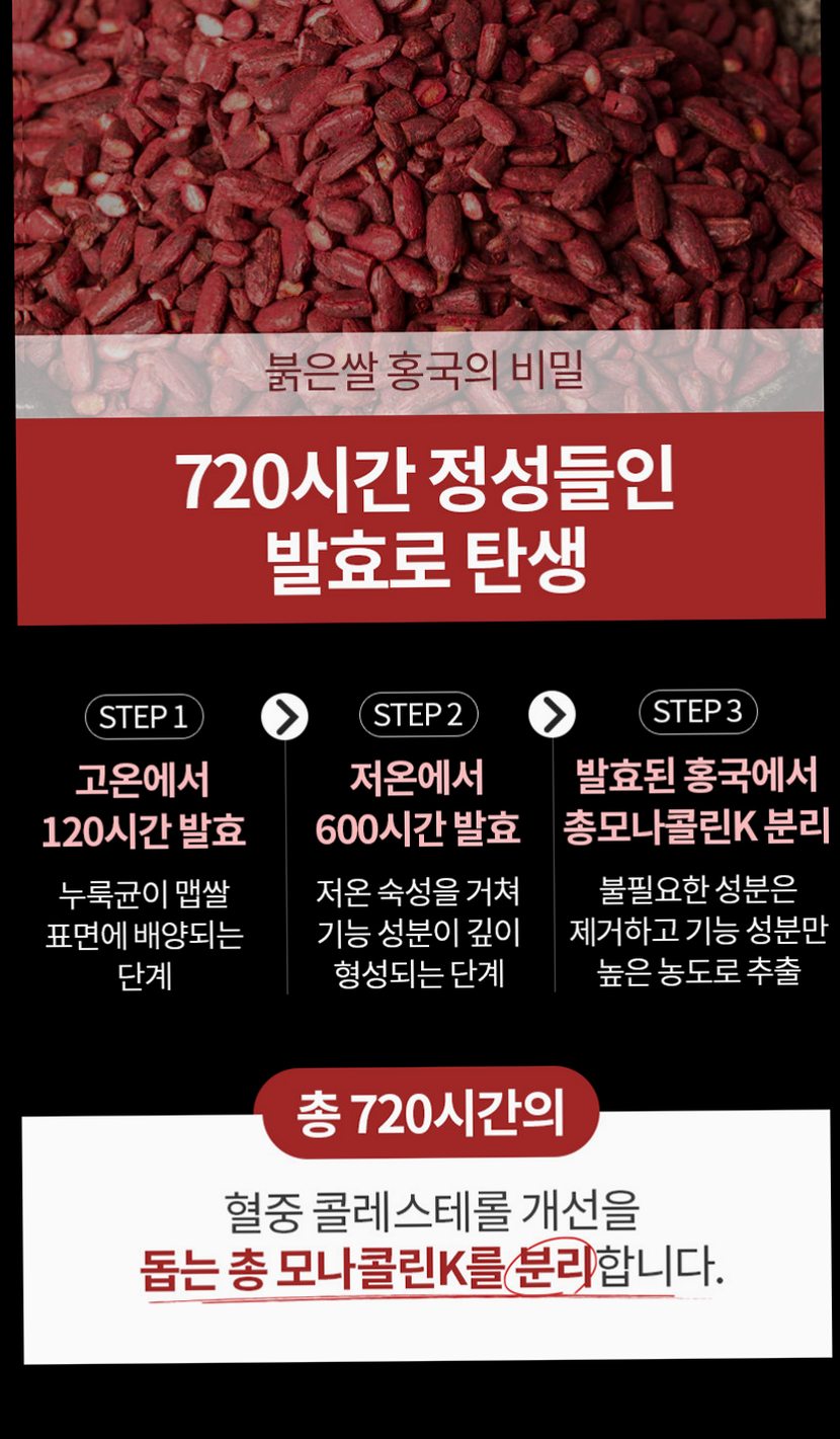홍국트리오 메가 중성지방 콜레스테롤 낮추는 HDL LDL 홍국영양제 60정, 1개