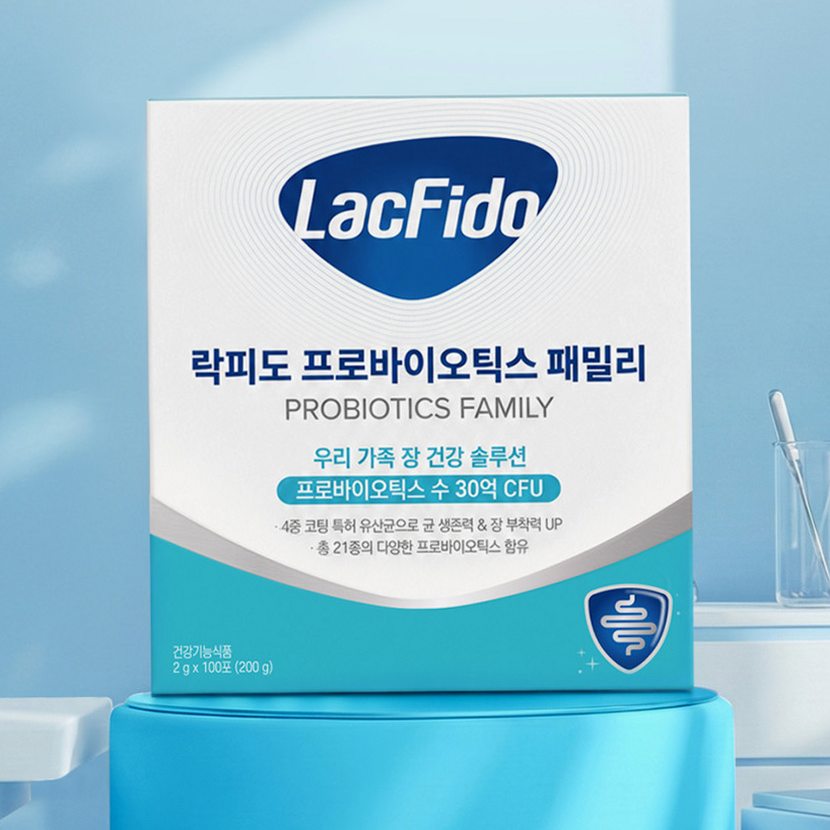 락피도 프로바이오틱스 온가족 유산균 패밀리 30억CFU 2g 100포, 1개